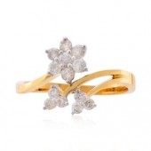 Designer Ring with Certified Diamonds in 18k Yellow Gold - LR1162P